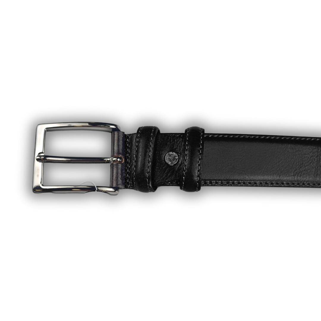 Cintura in pelle con cuciture INTARSI