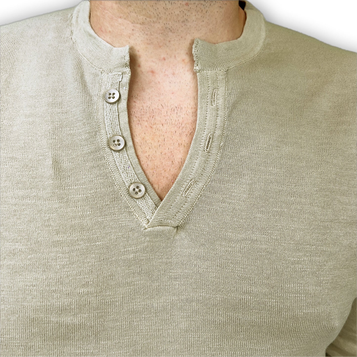 Maglia collo serafino NEROVAGO