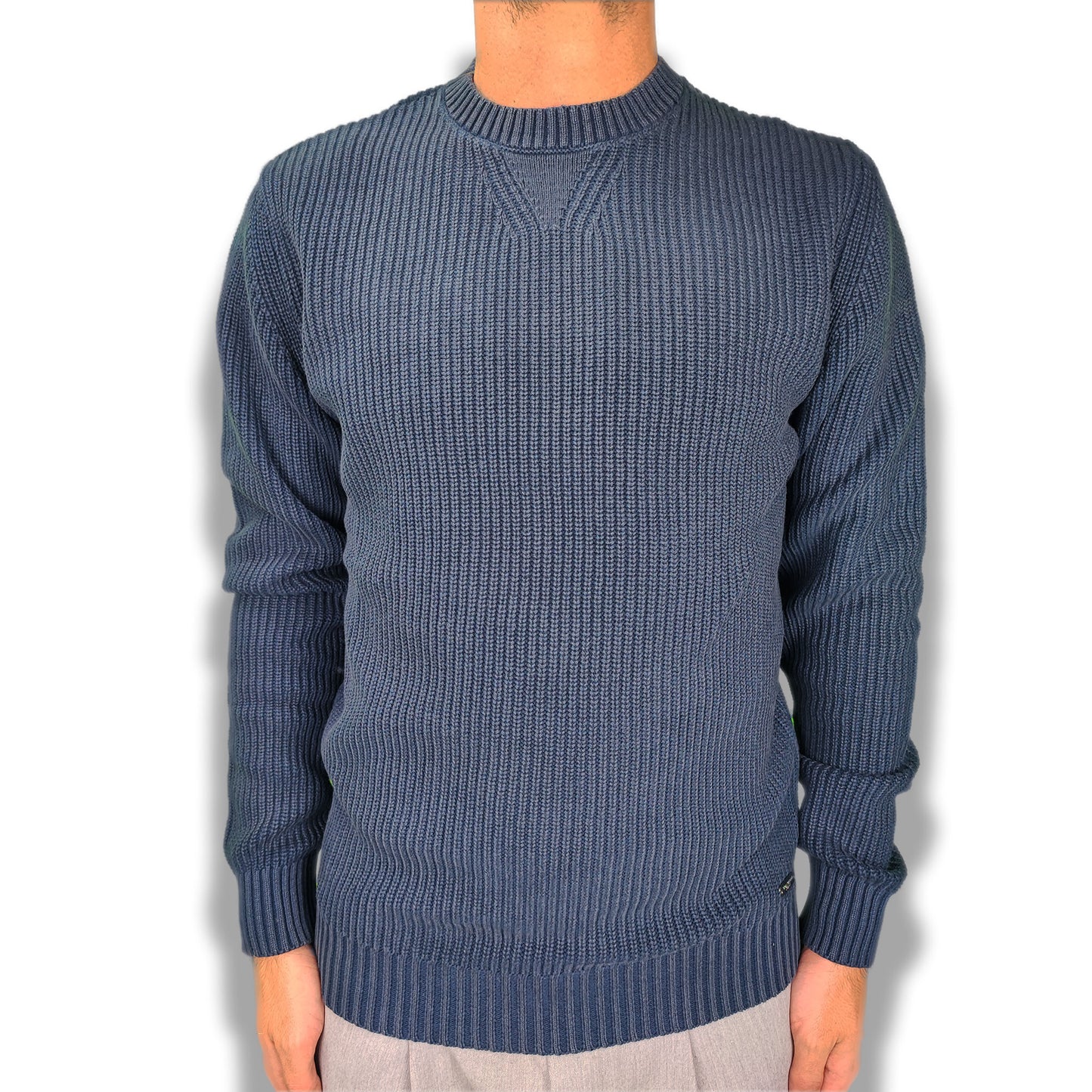 Maglia girocollo a costine CRANBERRY.