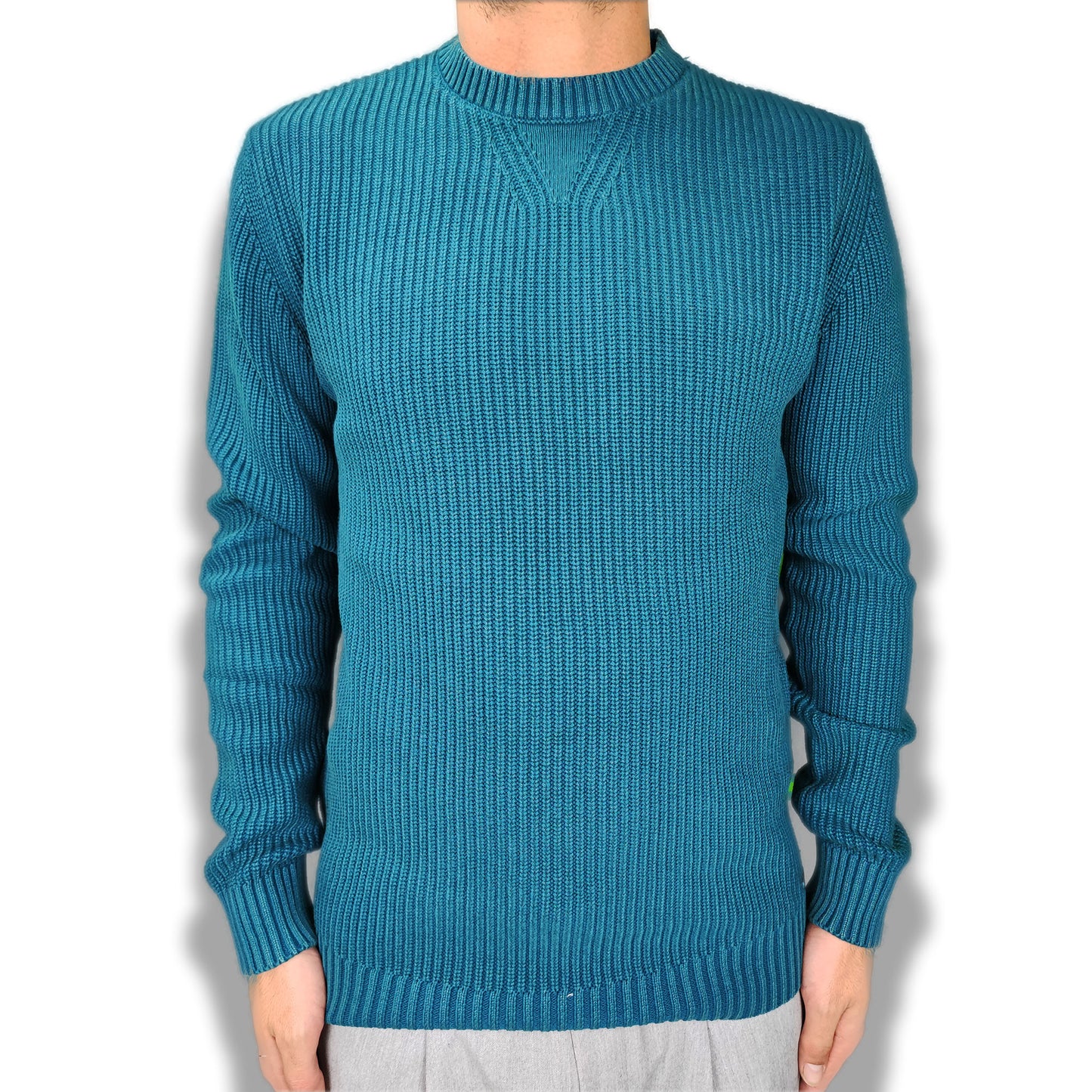 Maglia girocollo a costine CRANBERRY.