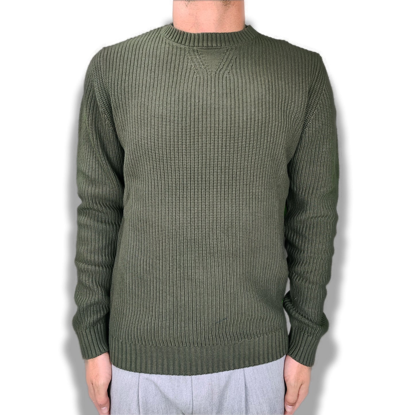 Maglia girocollo a costine CRANBERRY.