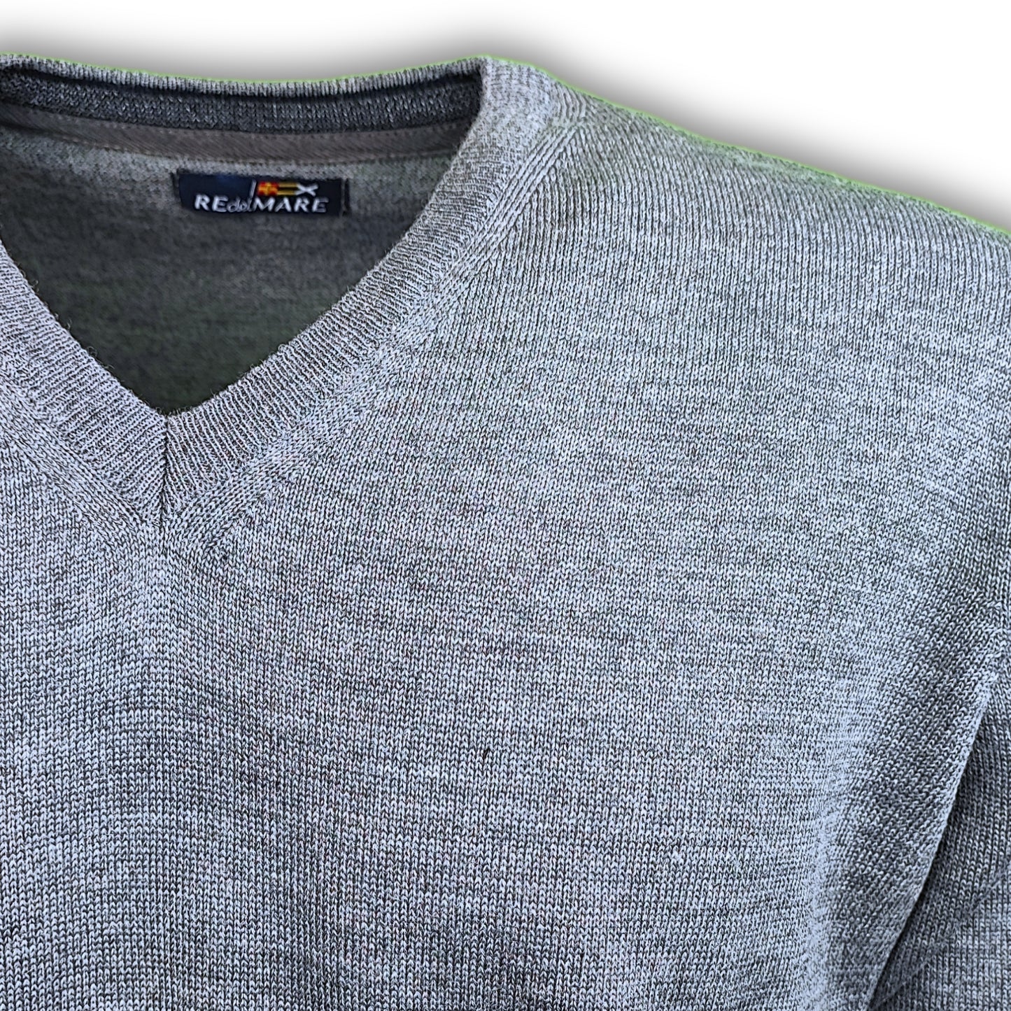 Maglia collo a V lana merino RE DEL MARE