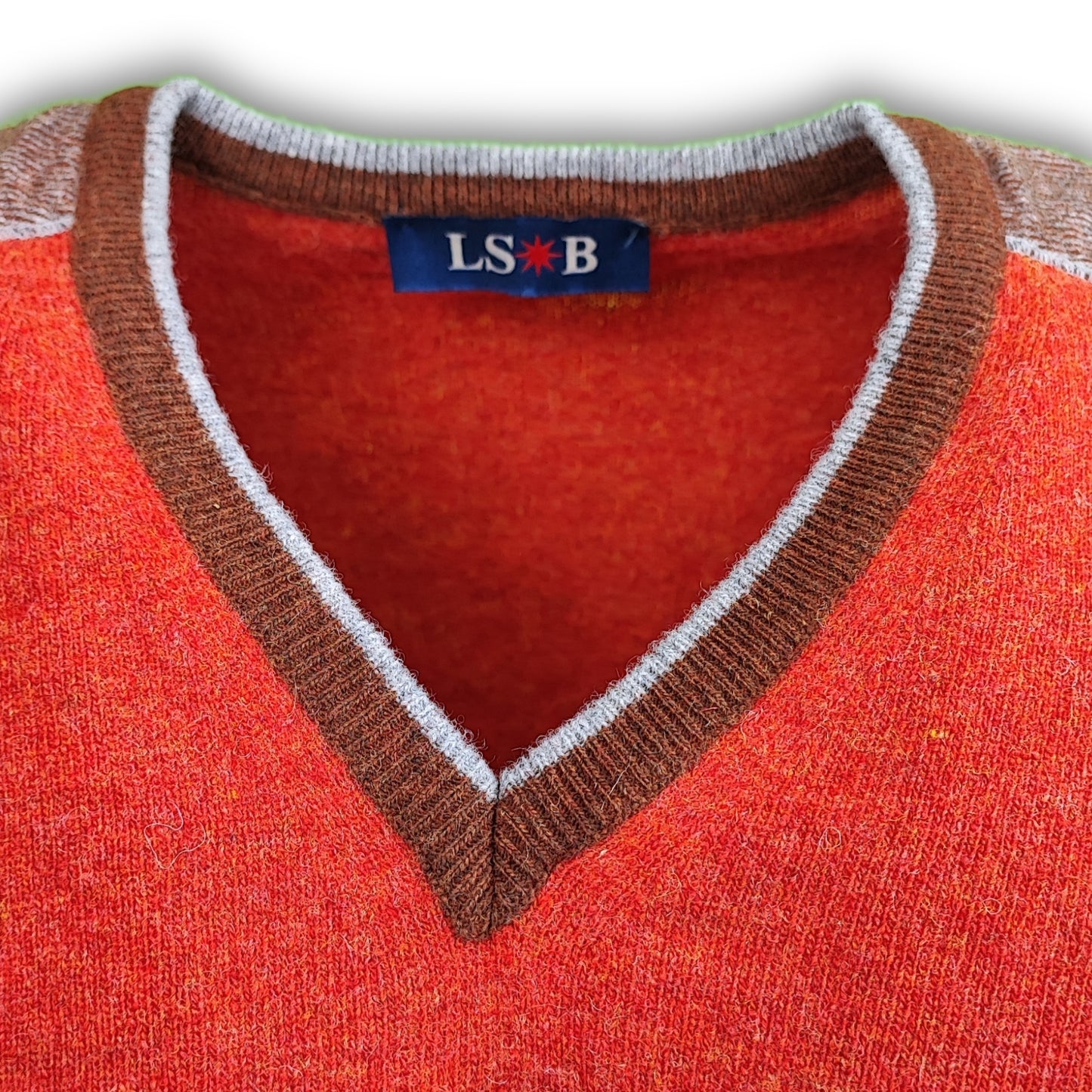 Maglia lana RegularFit collo a V LSB fantasia