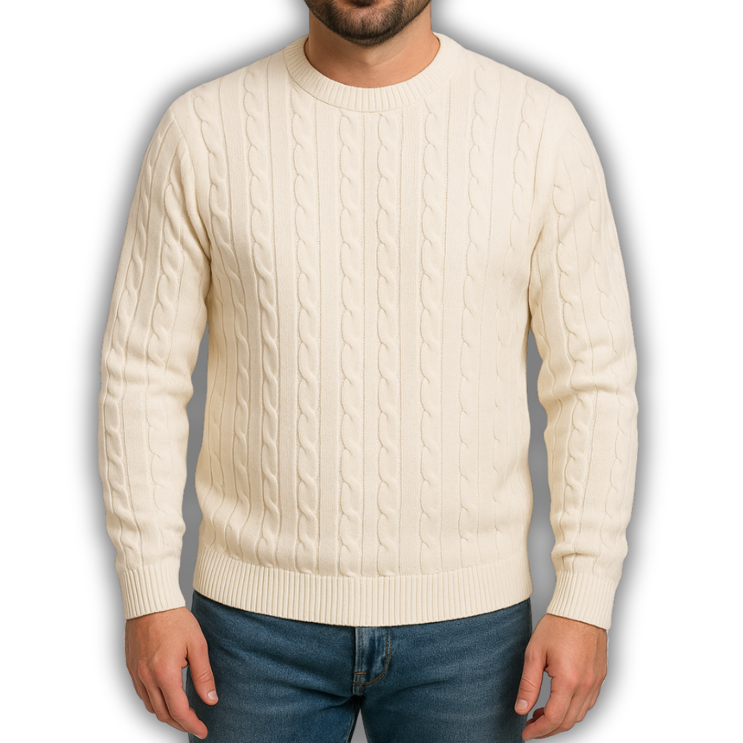 Maglia girocollo trecce THE BROTHERS